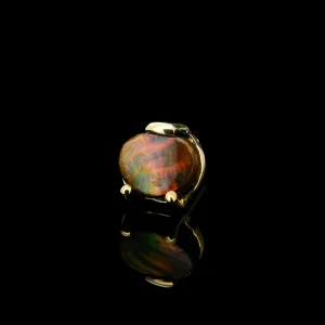 Ammolite in 14kt Yellow Gold - 14ga Threaded End