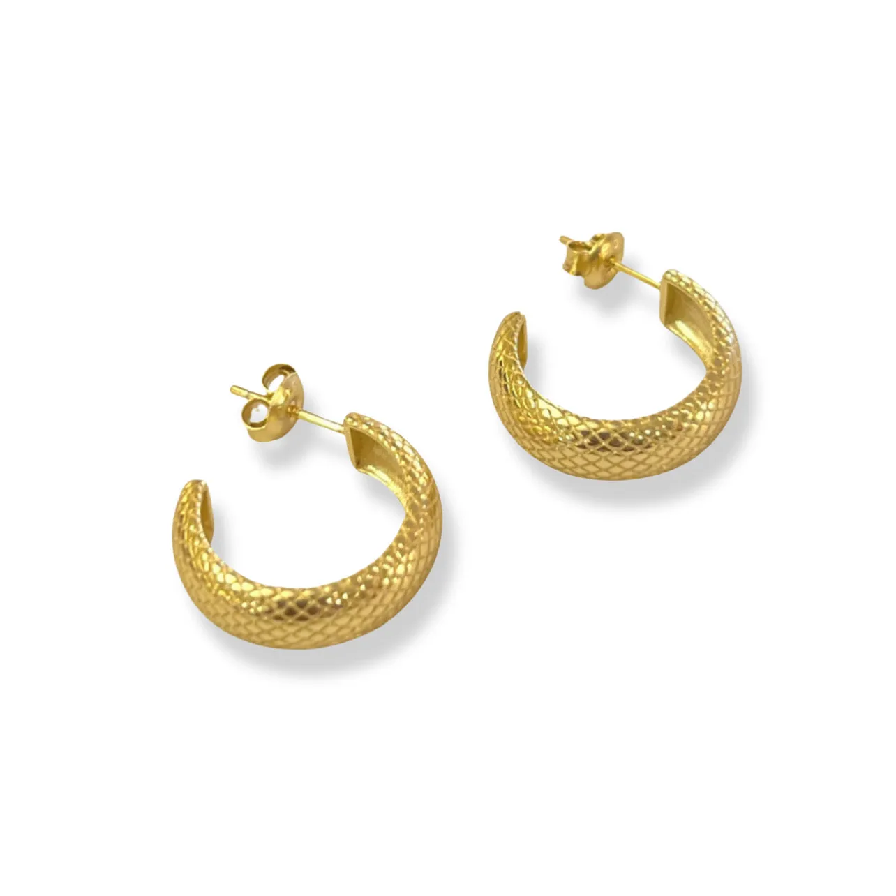ANASTASIA TEXTURED HOOP earring