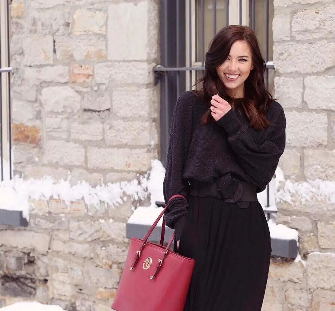 ANGELIQUE TOTE IN MARSALA RIPPLE GRAIN LEATHER