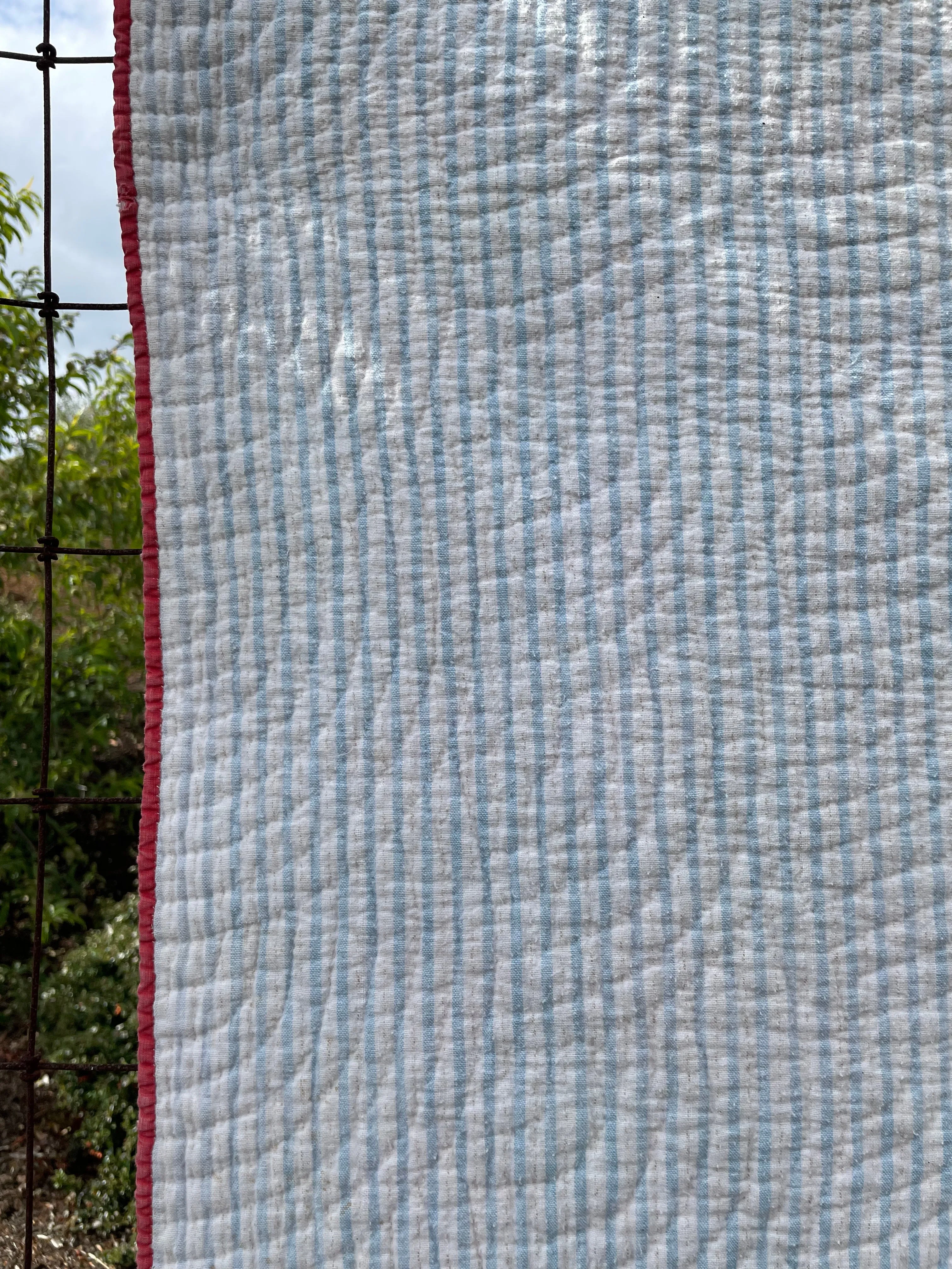 Antique Early 1900s 'Trip Around The World' Hand Stitched Quilt