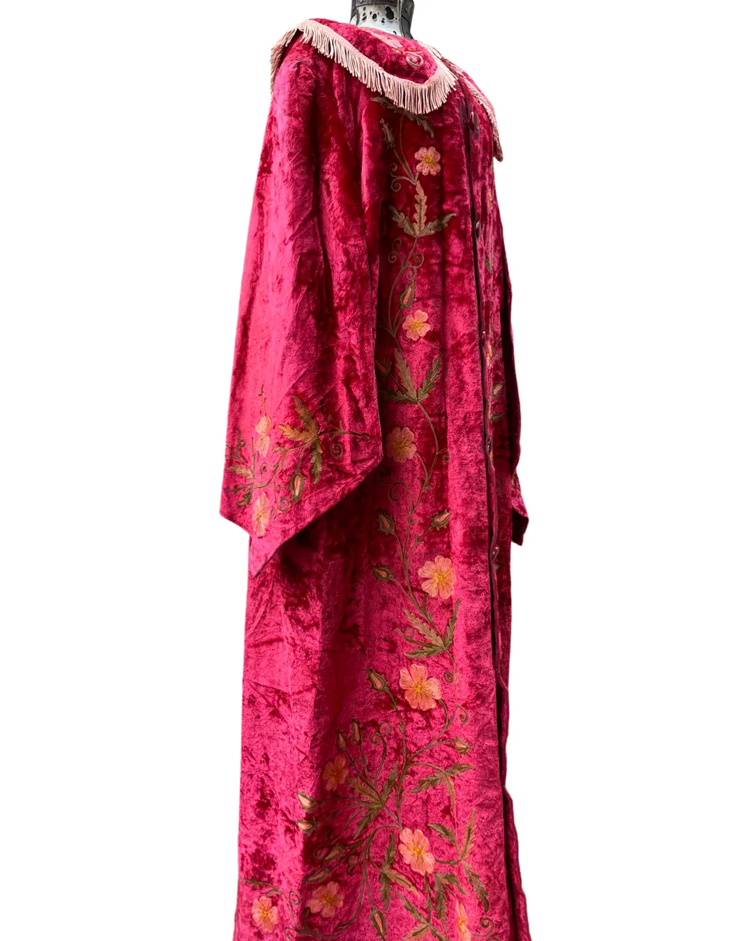 Antique Odd Fellows Grand Master Floral Velvet Robe