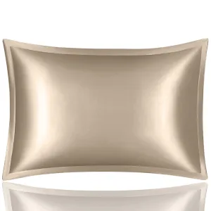 Anyhouz Pillowcase 50x75cm Gold Pure Real Silk For Comfortable And Relaxing Home Bed - Queen Size Pillowcase