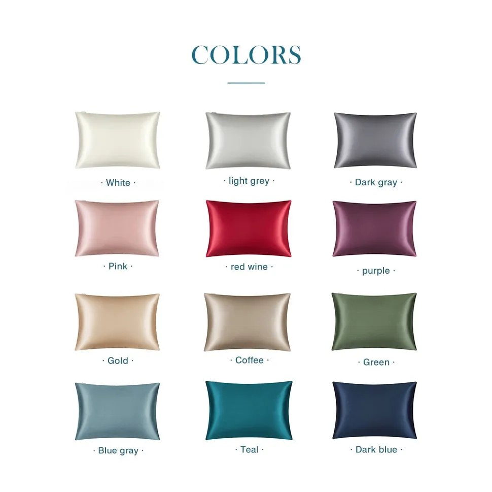 Anyhouz Pillowcase 51x66cm White Natural Mulberry Silk For Comfortable And Relaxing Home Bed - Standard Size