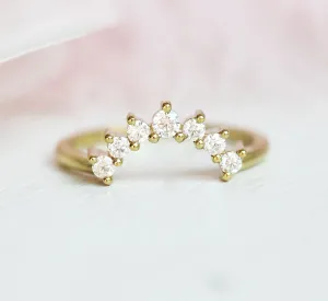 Apollo Curved Moissanite Band