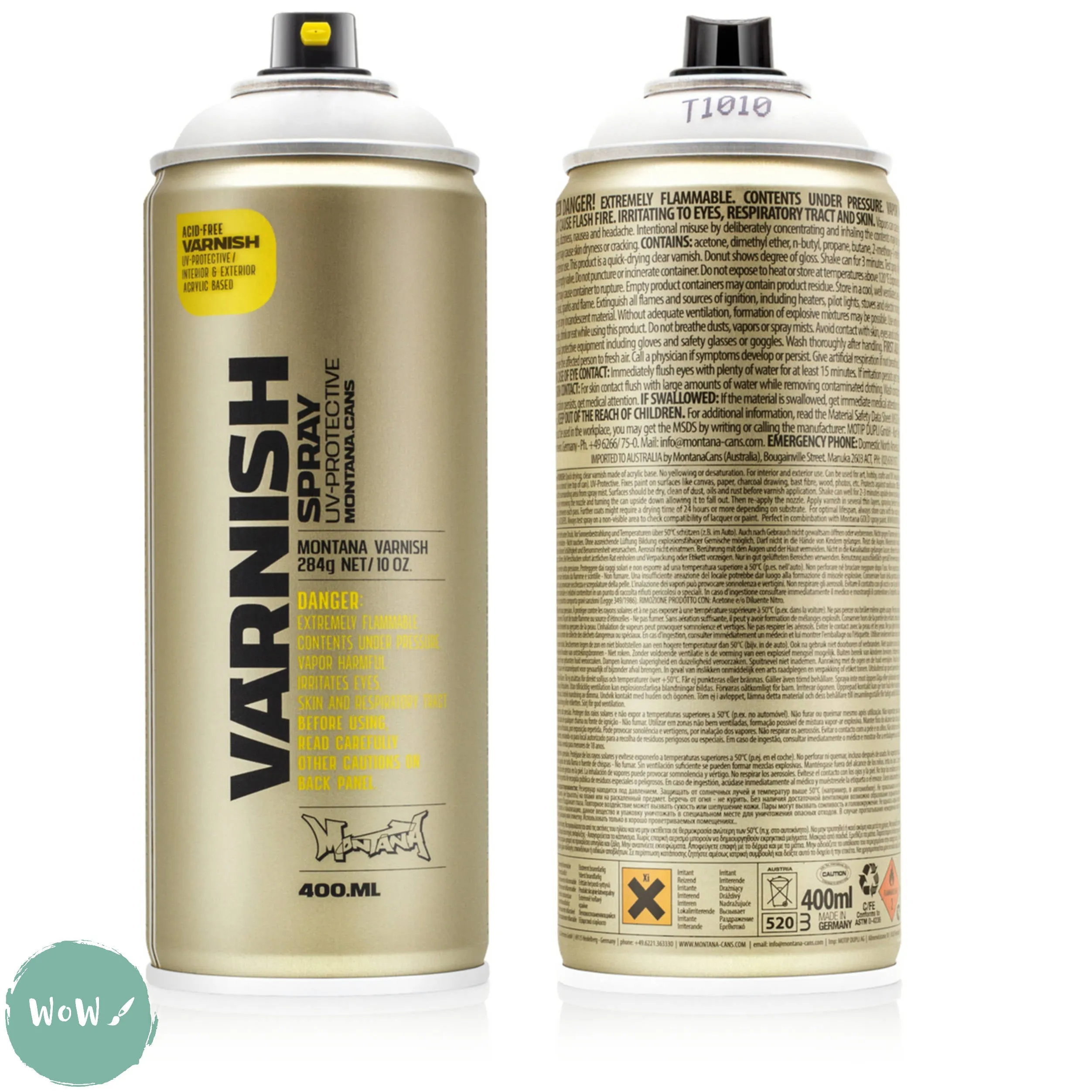 ARTISTS VARNISH SPRAY – MONTANA – Acrylic based – T1010 Matte – 400ml