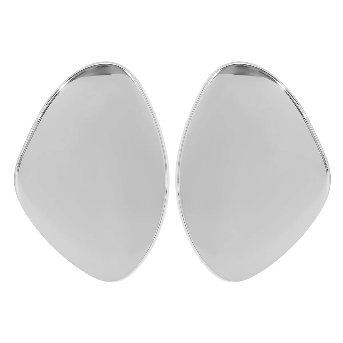Asymmetric Curved Stud Earrings