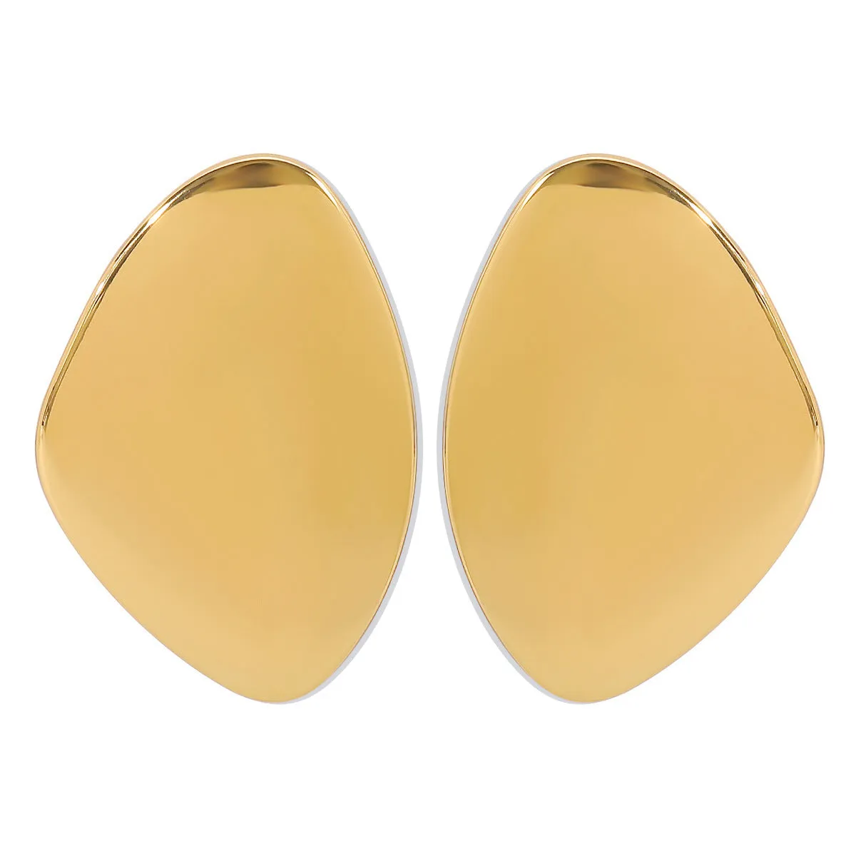 Asymmetric Curved Stud Earrings
