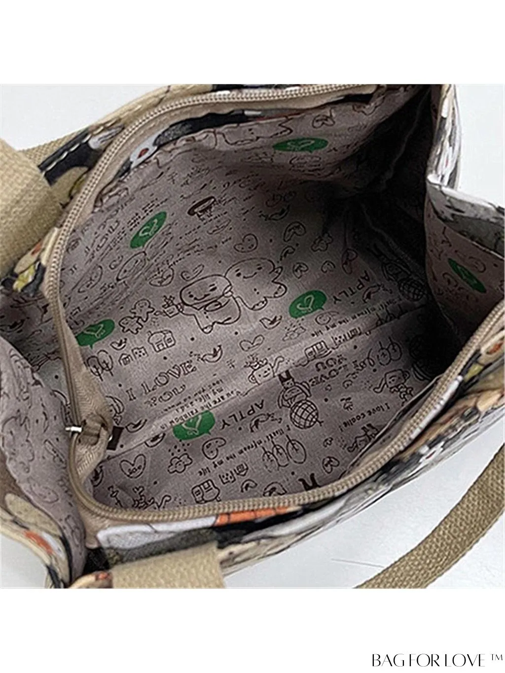 BagForLove - Cute Cat Pattern Double Handle Square Bag for Everyday Use