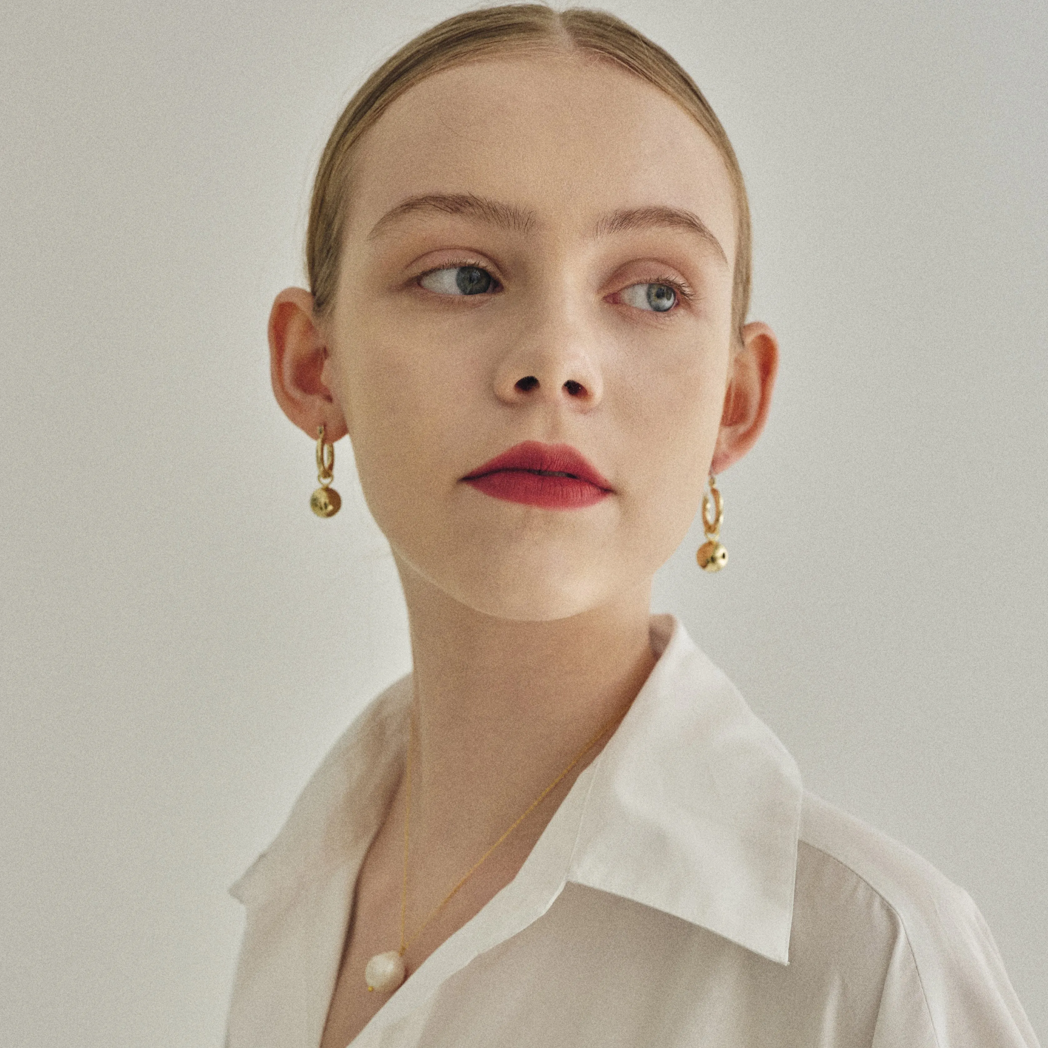 Ball Hoop Earrings