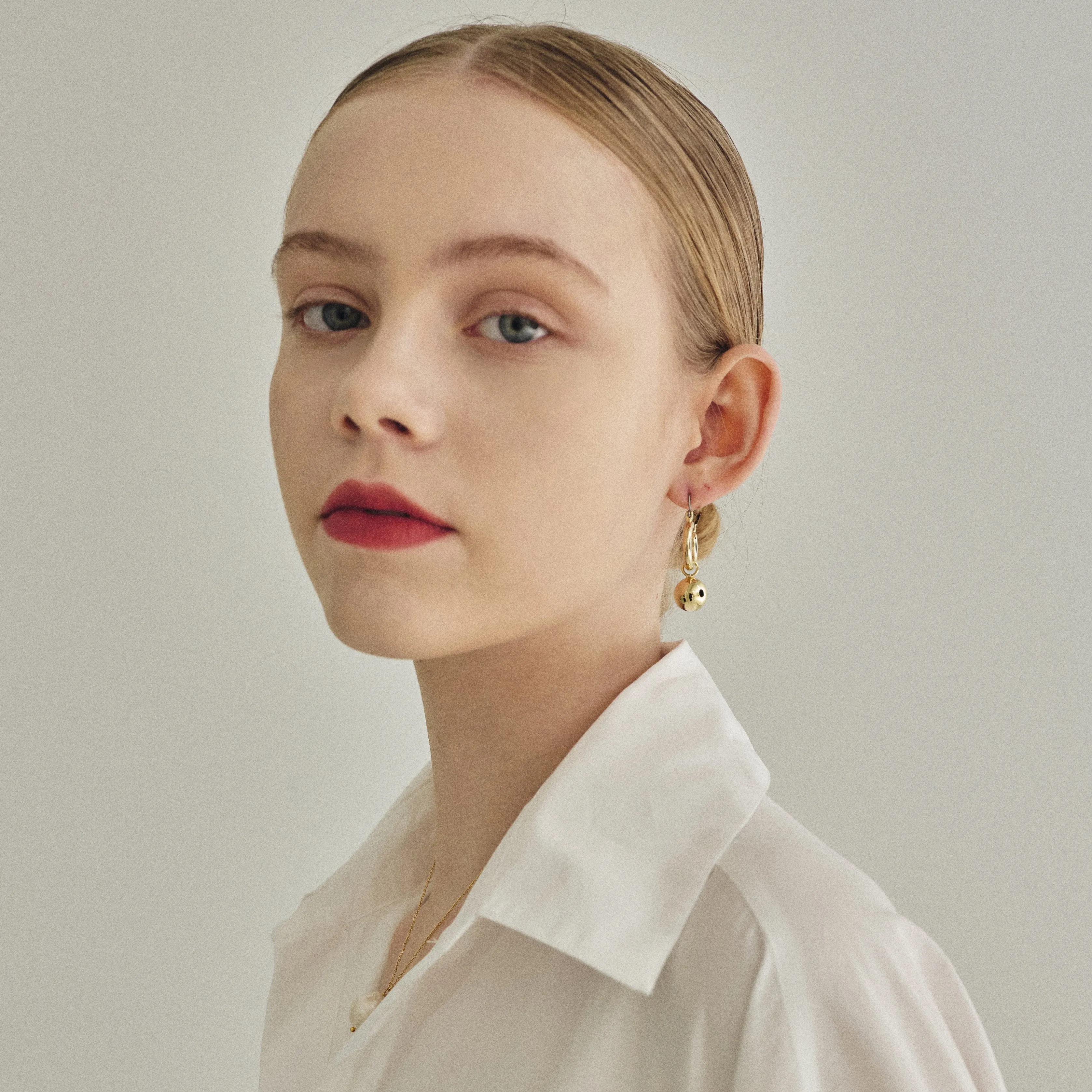 Ball Hoop Earrings