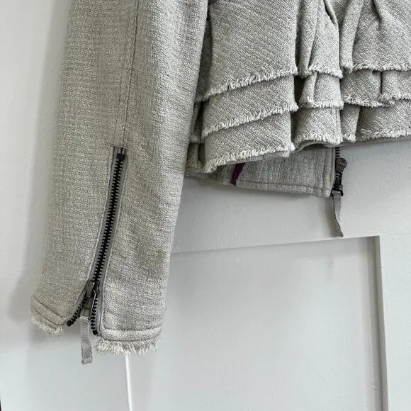 Banana Republic Cropped Tweed Jacket Size P2 Color: Stone