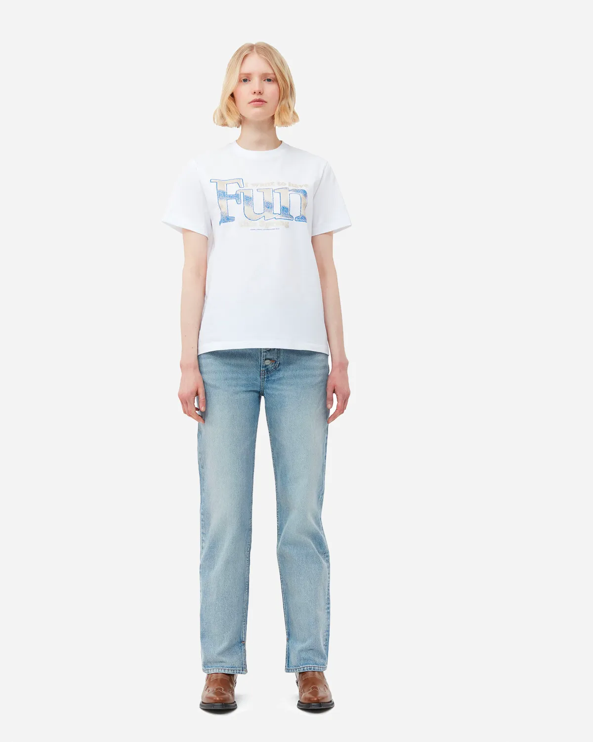 Basic Jersey Fun Relaxed T-shirt - Bright White