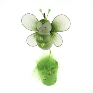 Bee Flower Pot Place Card Holder, 6-Inch