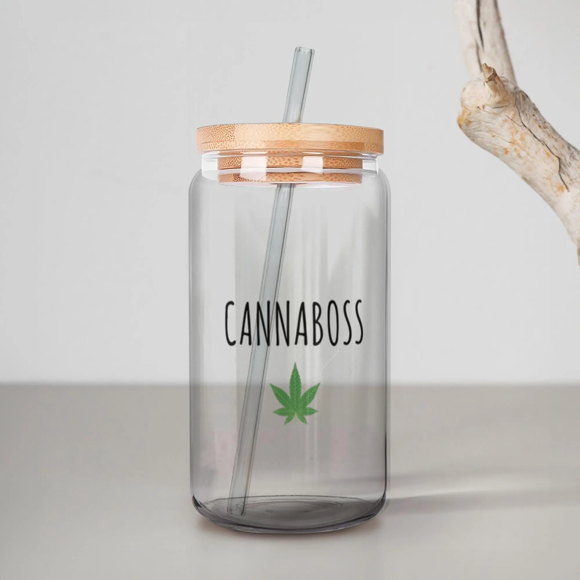 Beer Can Glass Cannabis, Stoner Gifts for Her, Stoner Gifts for Him, Weed Leaf, Cannabis Tumbler, Can Shaped Glass