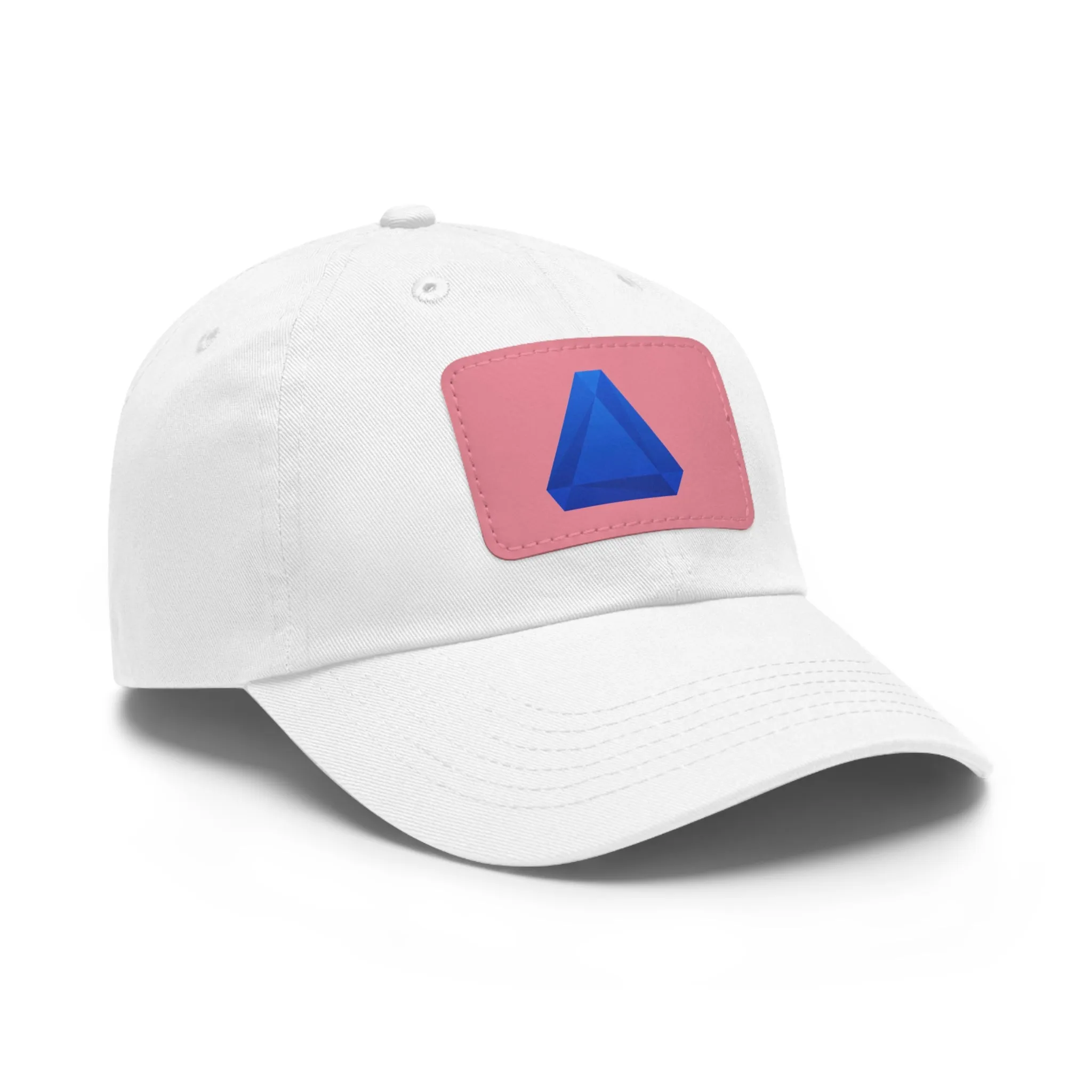 Benitoite Dad Hat with Leather Patch (Rectangle)