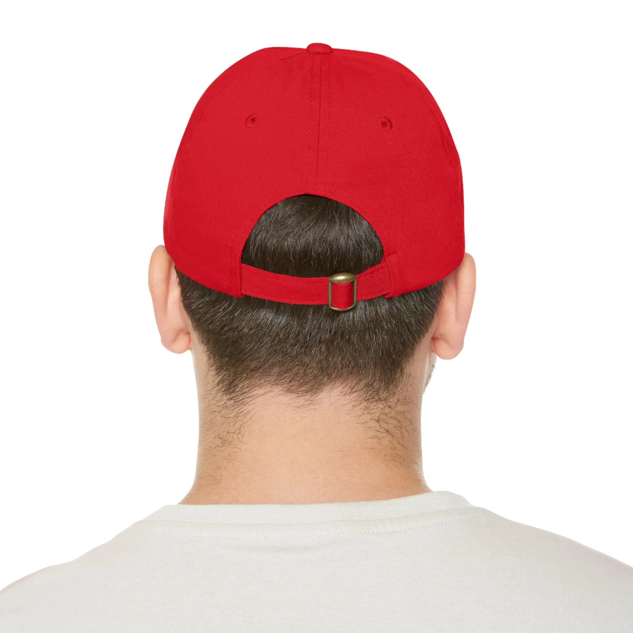 Benitoite Dad Hat with Leather Patch (Rectangle)
