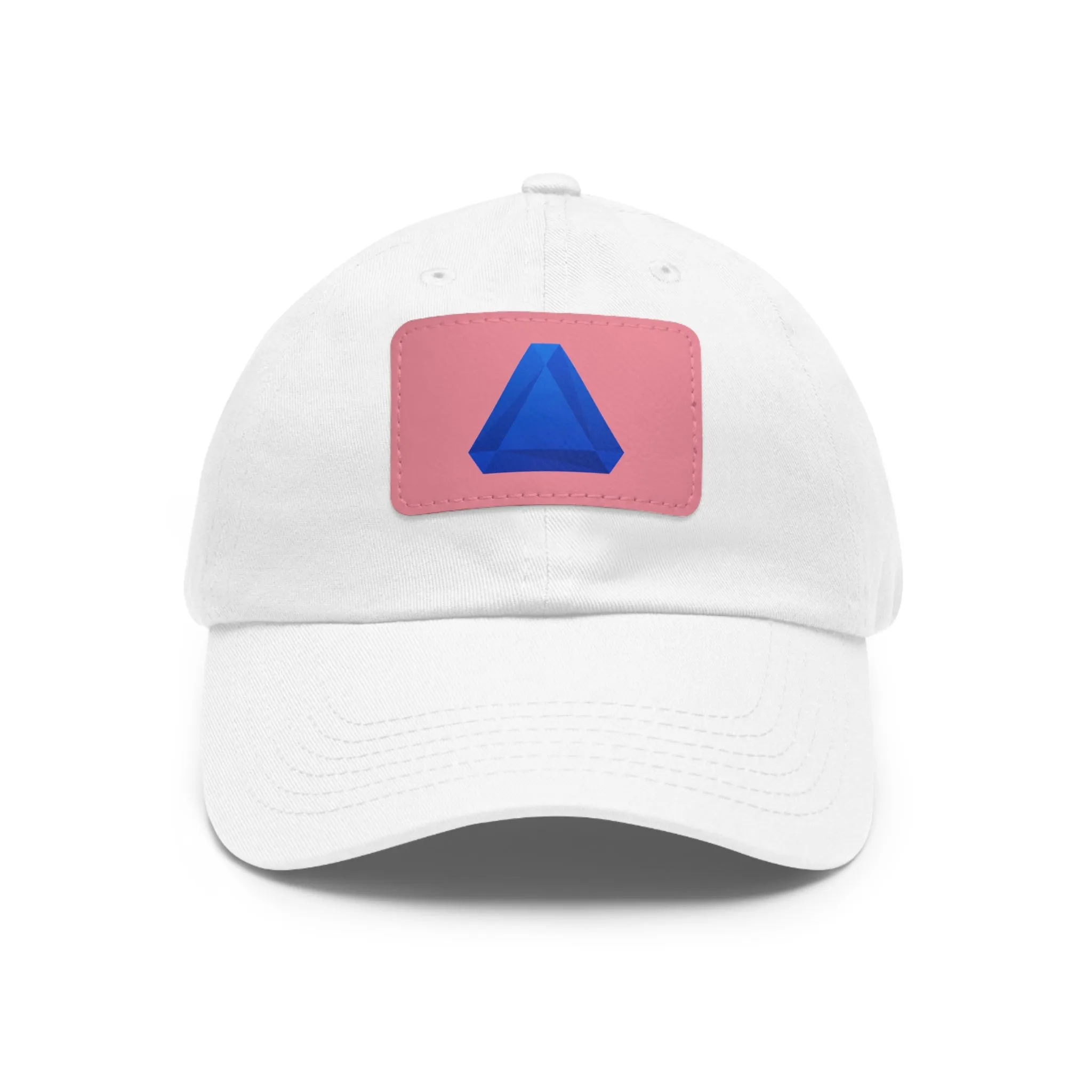 Benitoite Dad Hat with Leather Patch (Rectangle)