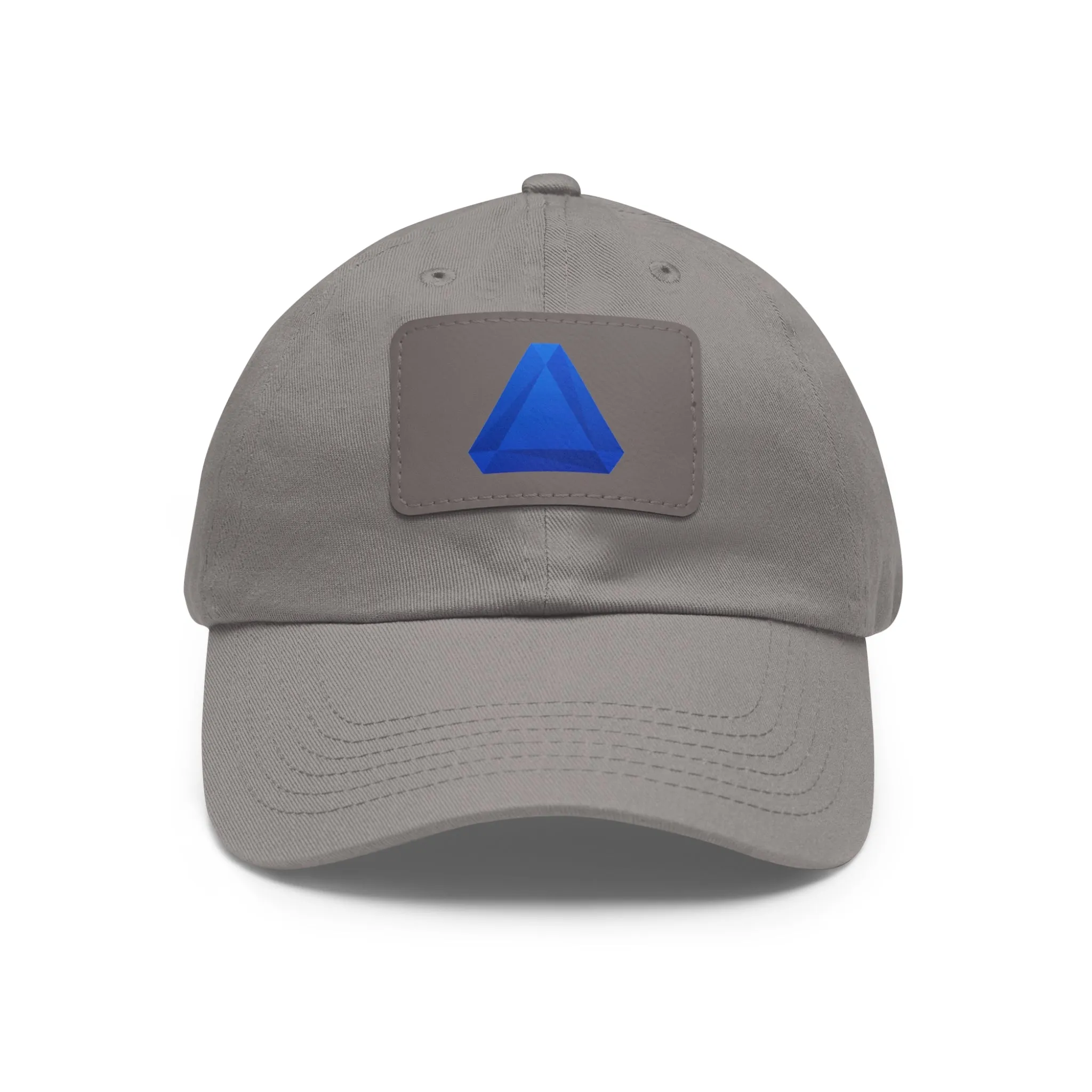 Benitoite Dad Hat with Leather Patch (Rectangle)