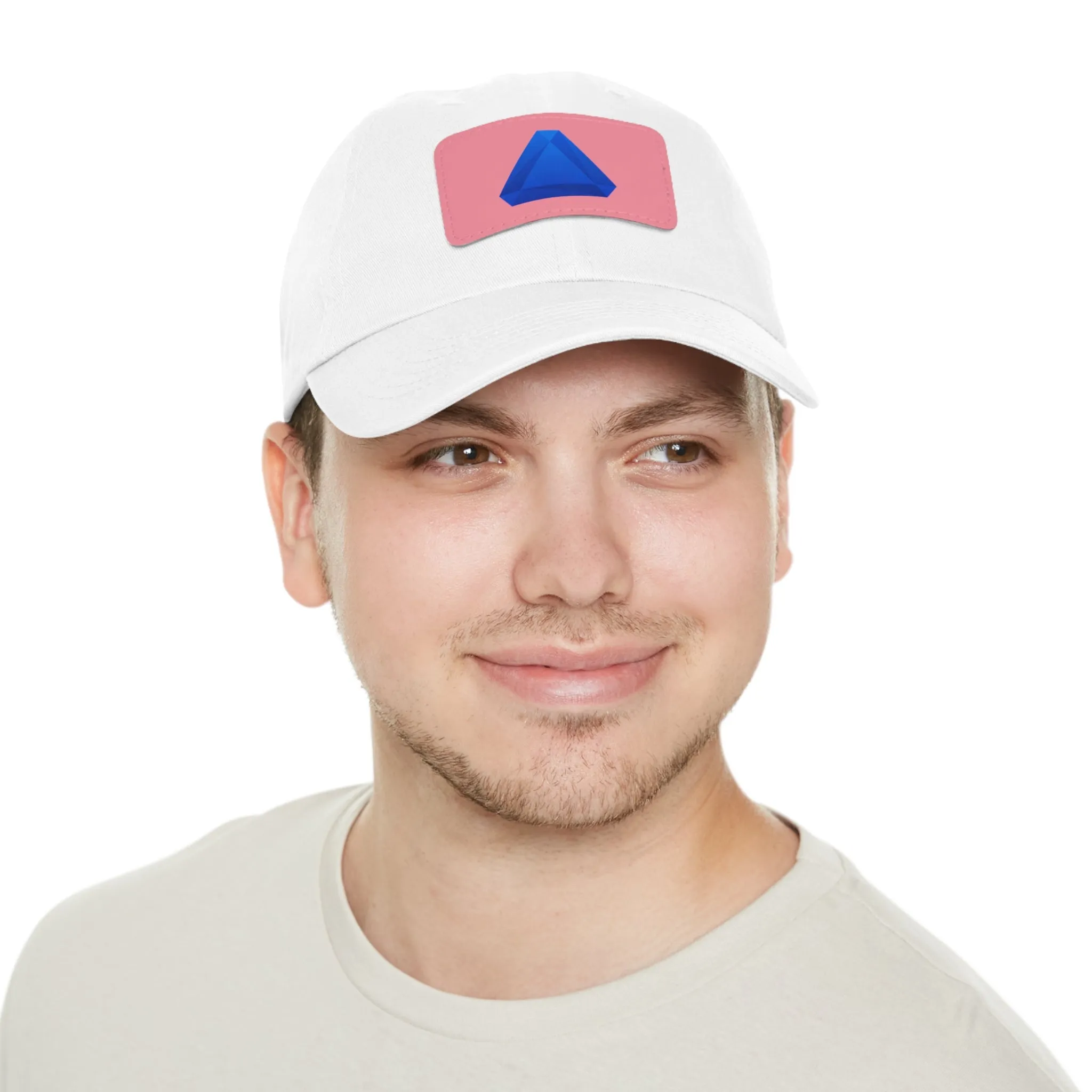 Benitoite Dad Hat with Leather Patch (Rectangle)
