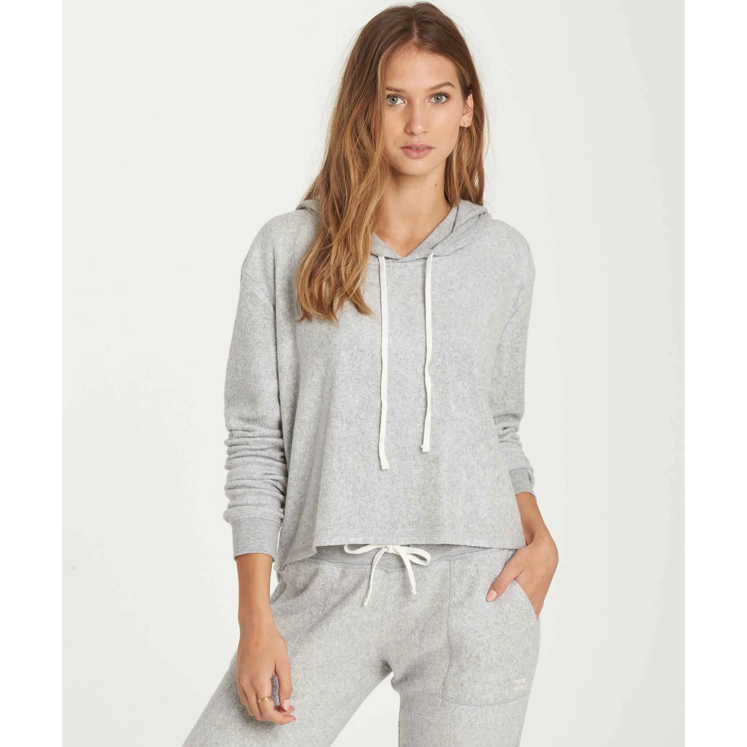 Billabong Women's Short Story Fleece Crop Hoodie Sweatshirt