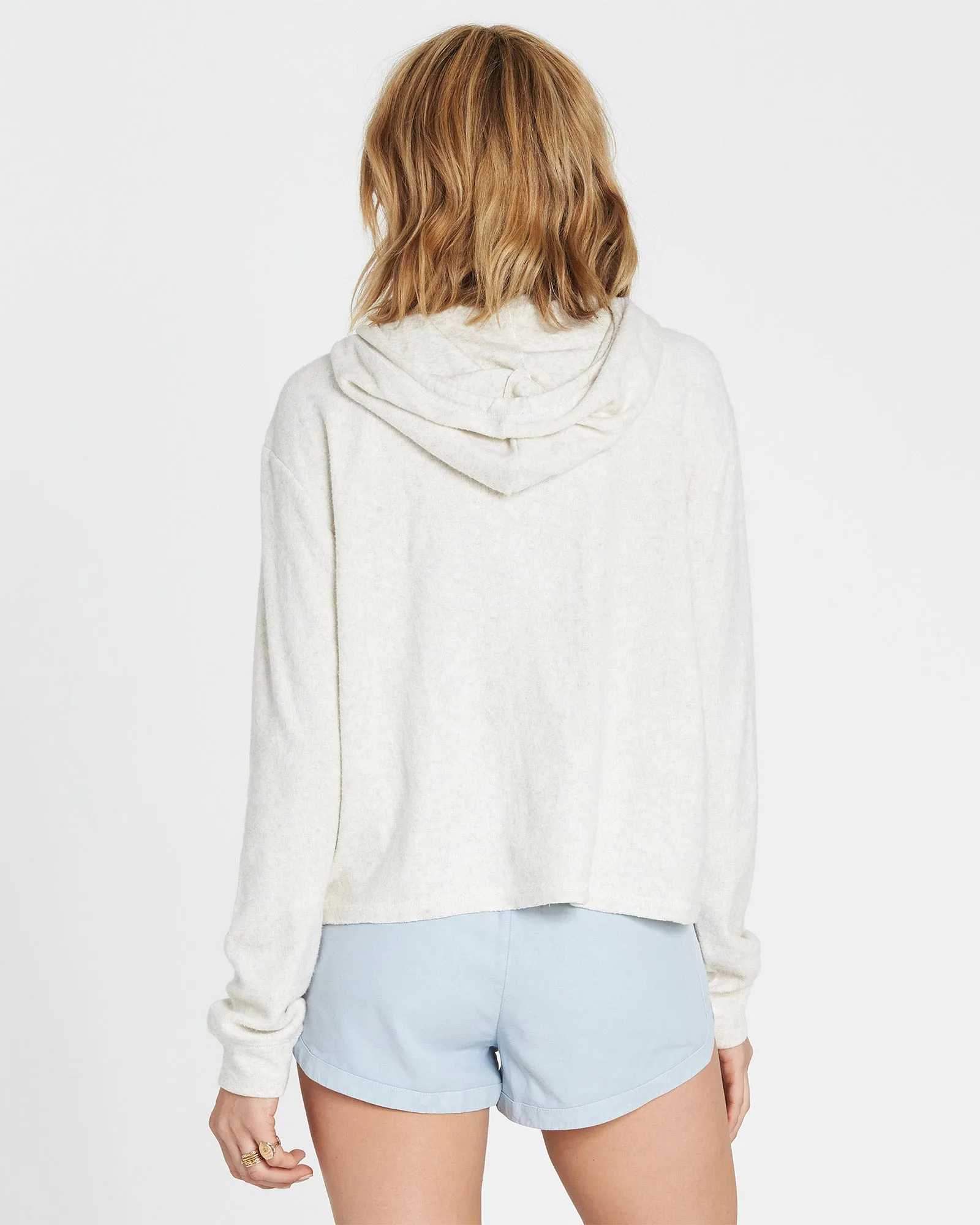 Billabong Women's Short Story Fleece Crop Hoodie Sweatshirt