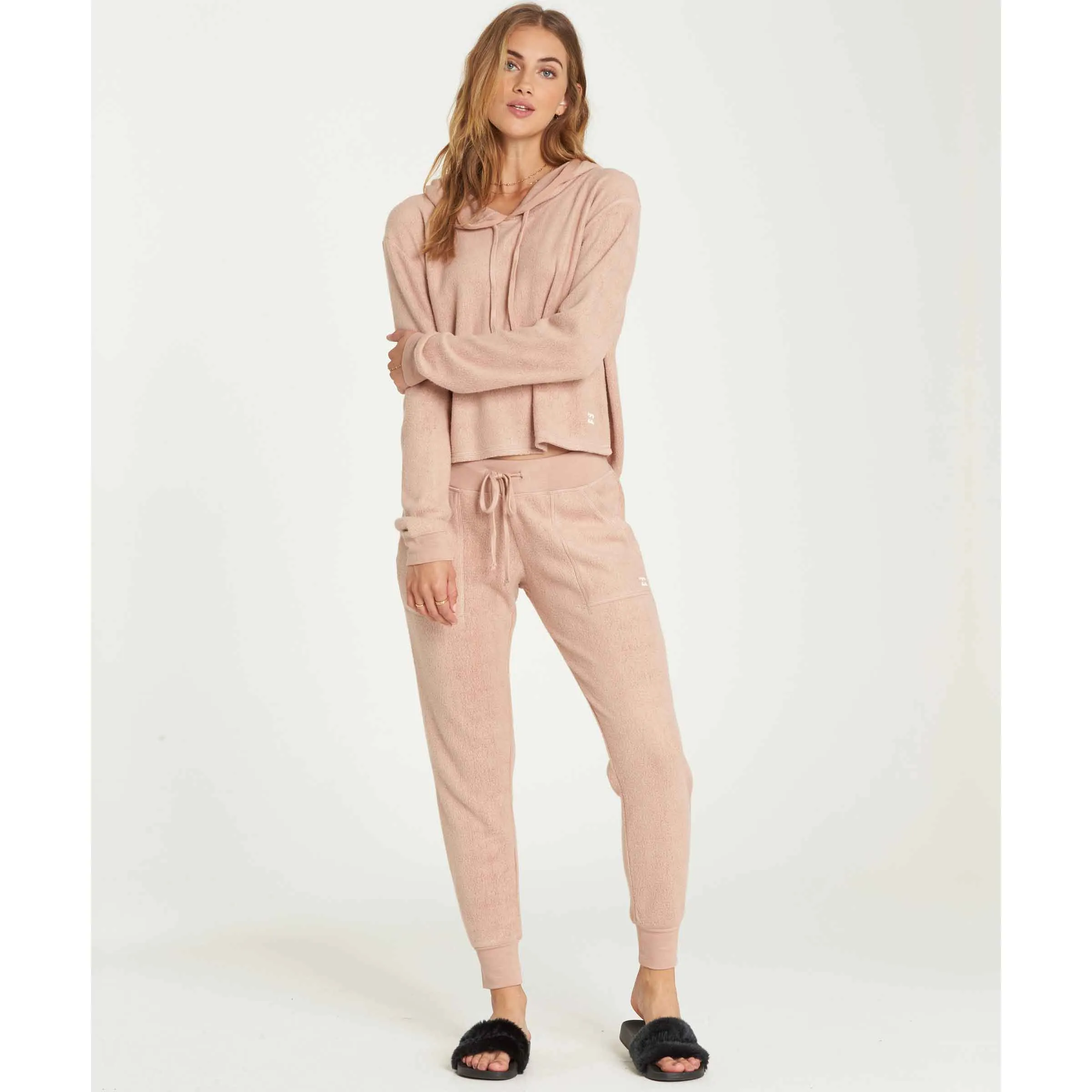 Billabong Women's Short Story Fleece Crop Hoodie Sweatshirt
