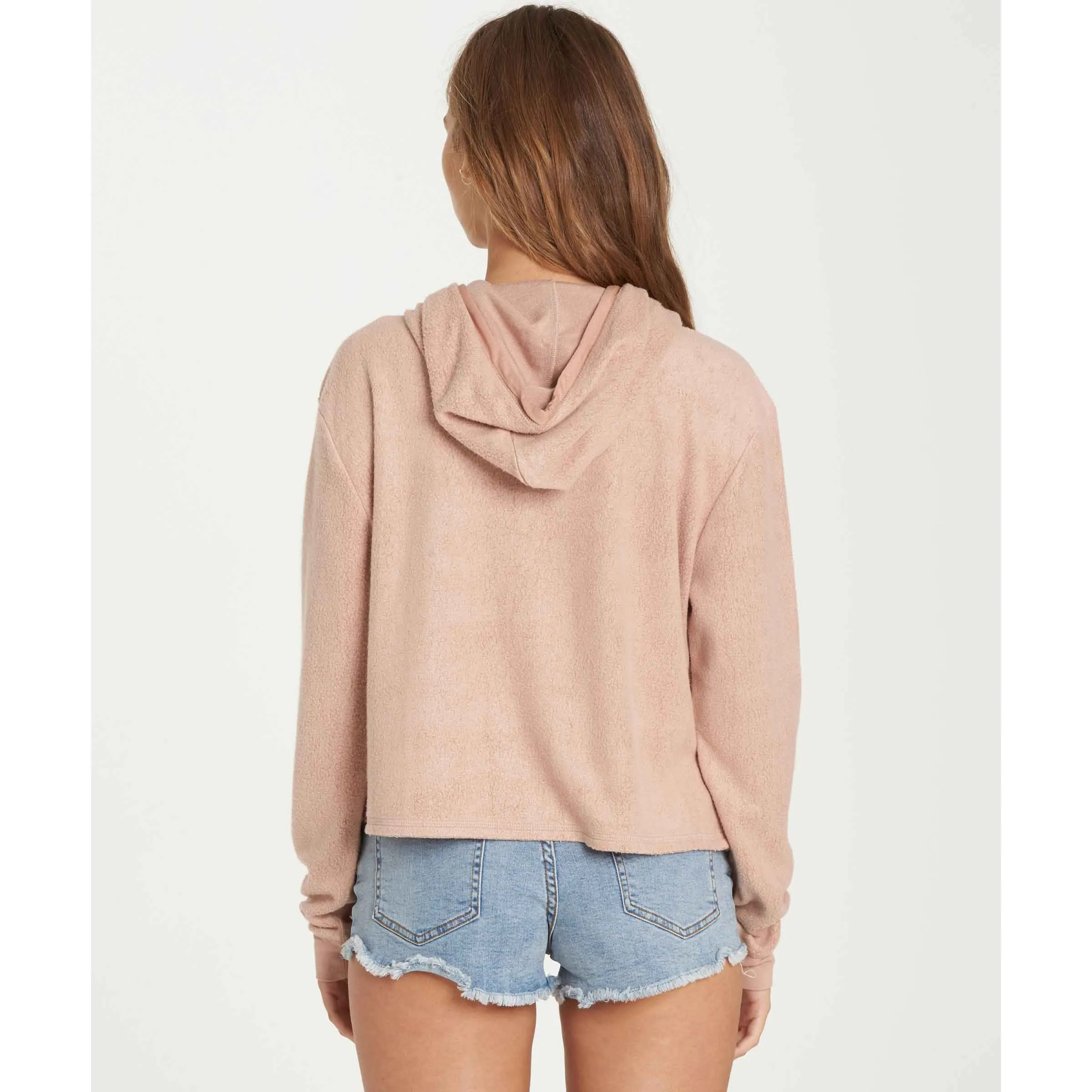 Billabong Women's Short Story Fleece Crop Hoodie Sweatshirt