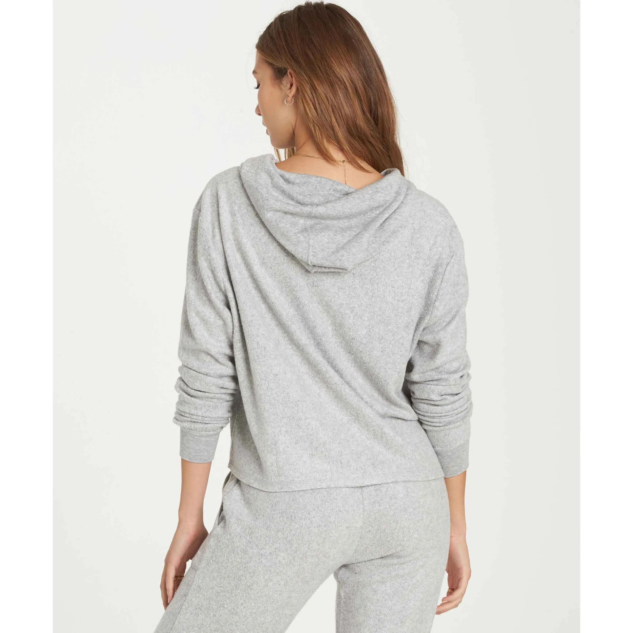 Billabong Women's Short Story Fleece Crop Hoodie Sweatshirt