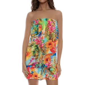 BIRDS OF PARADISE - Relaxed Strapless Mini Dress