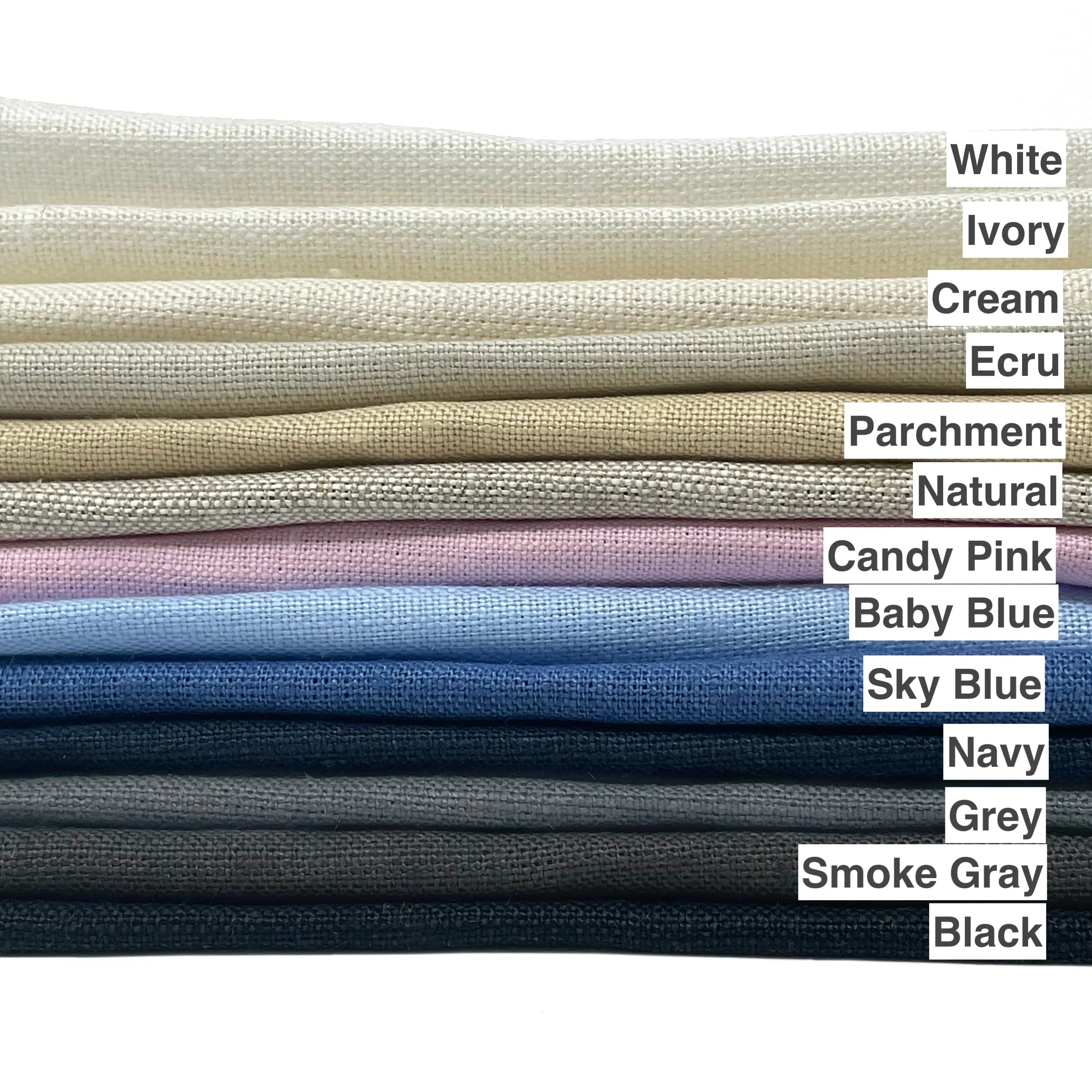 Black & White 2 Color Combo Linen Relaxed Roman Shade/CL1010