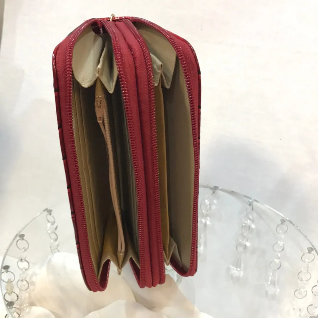 Black Cherry Red Purse and Wallet