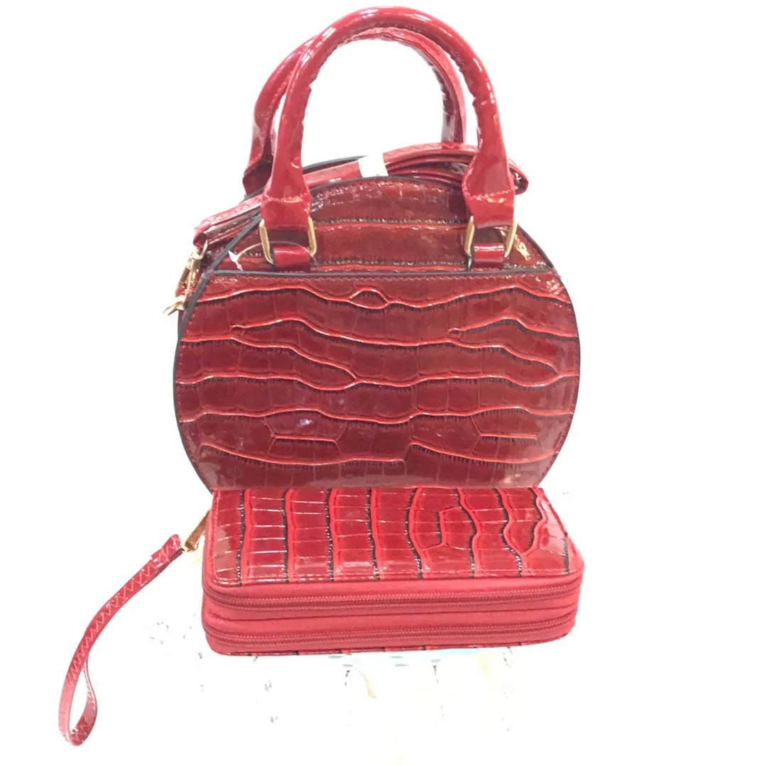 Black Cherry Red Purse and Wallet