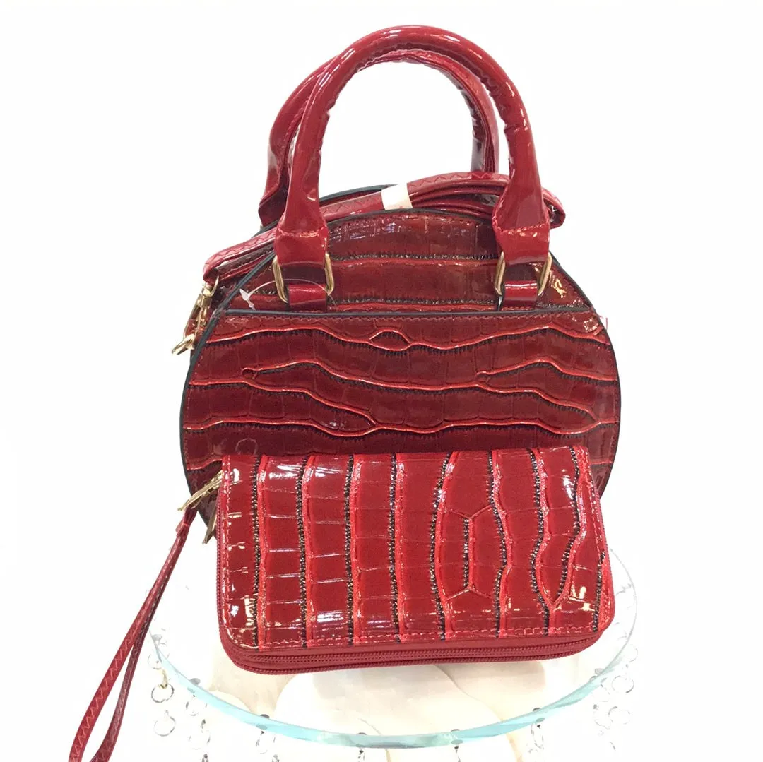 Black Cherry Red Purse and Wallet
