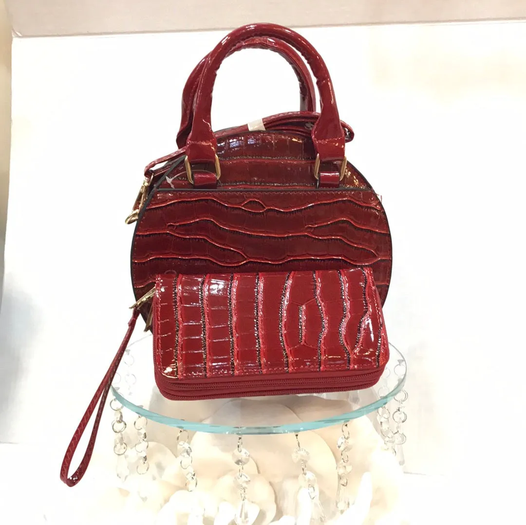 Black Cherry Red Purse and Wallet