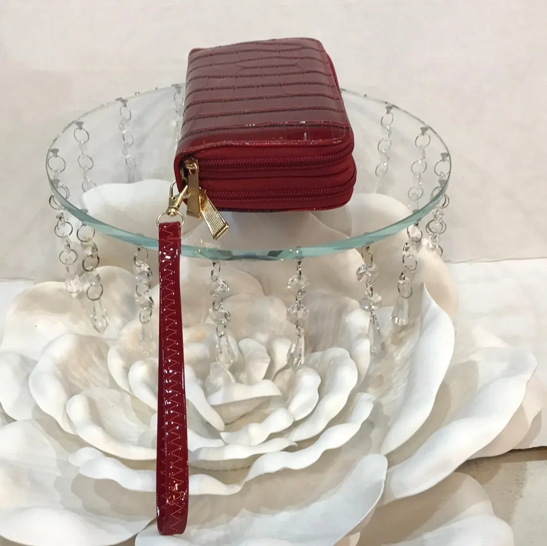 Black Cherry Red Purse and Wallet