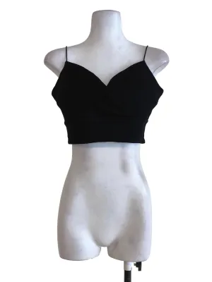 Black Padded Crop Top