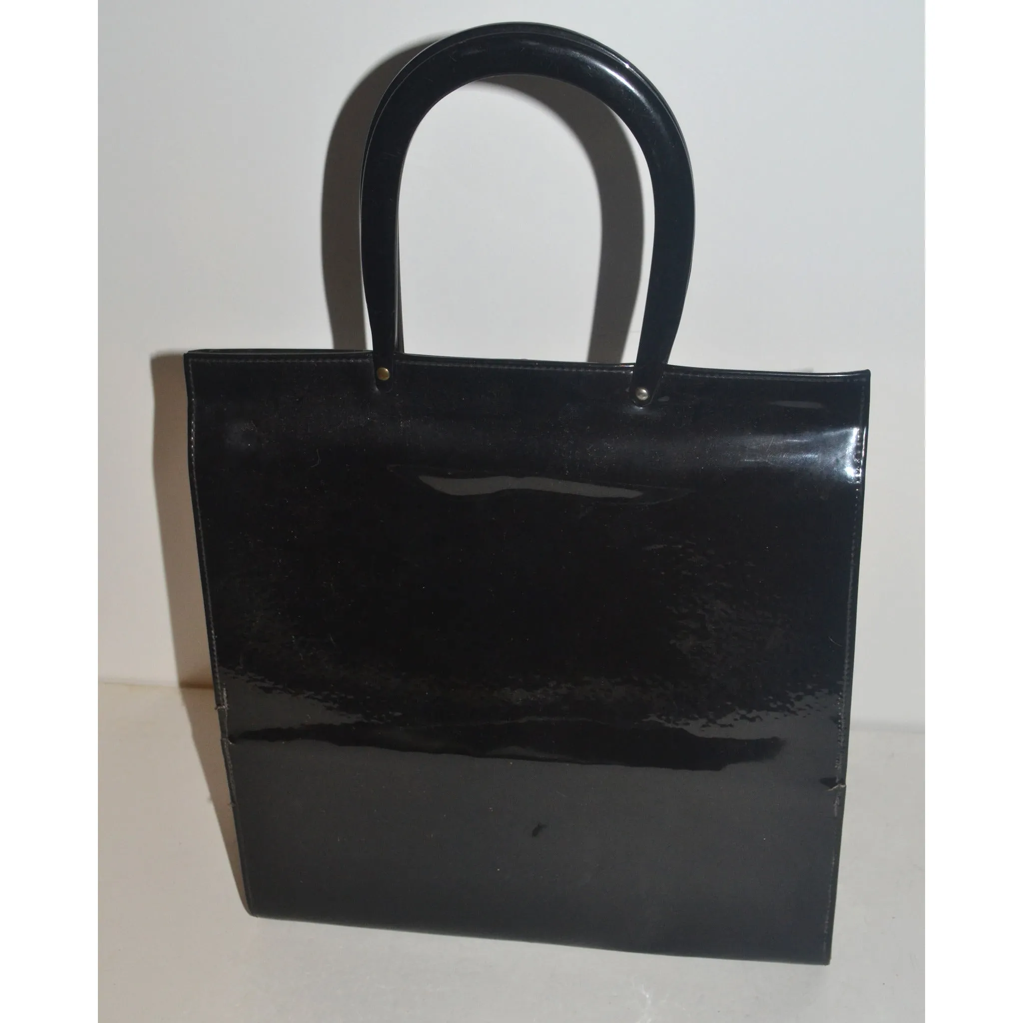 Black Patent Embellished Purse By Jolles Original
