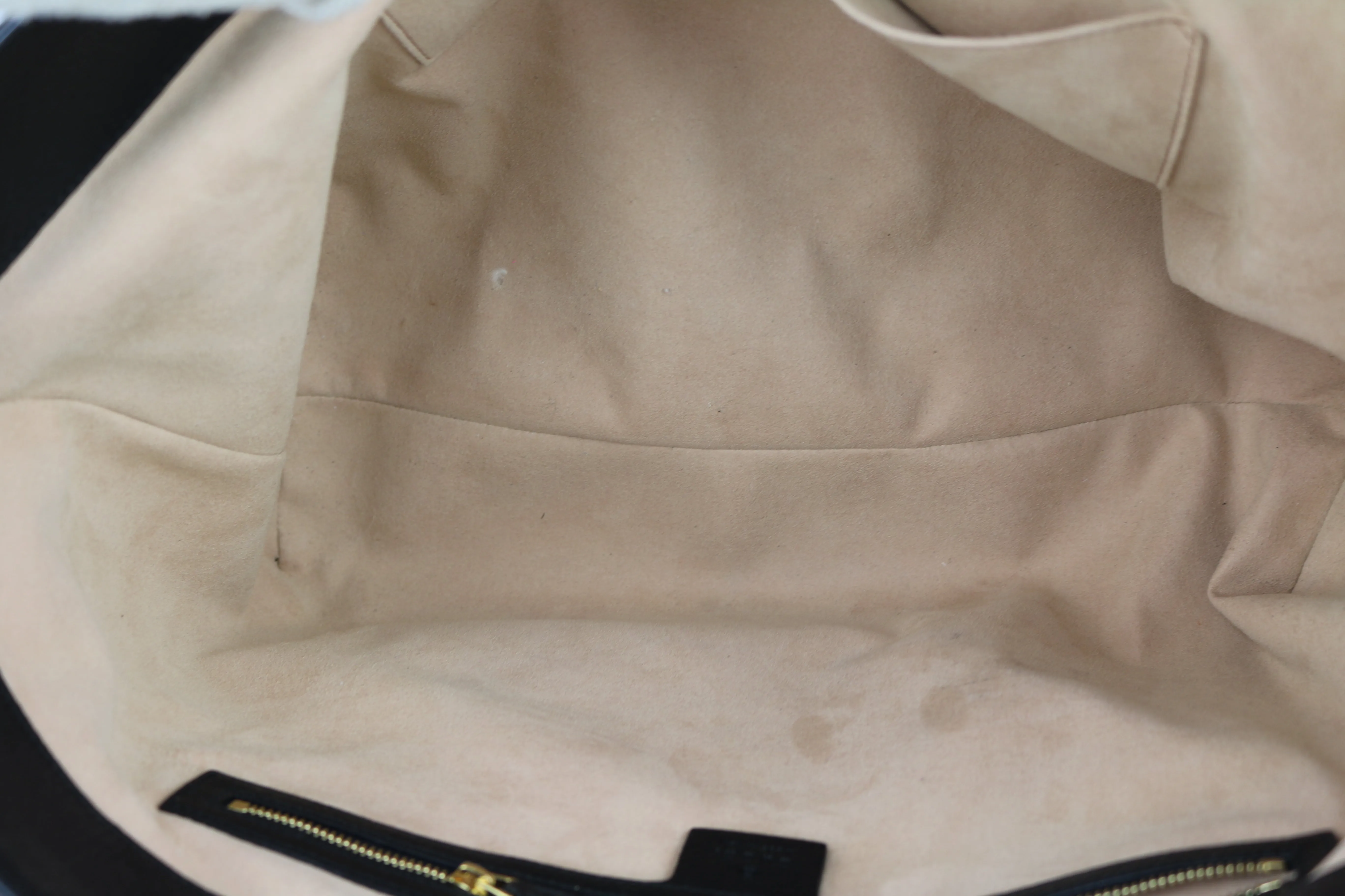 Black Textured Calfskin Medium Ophidia Tote