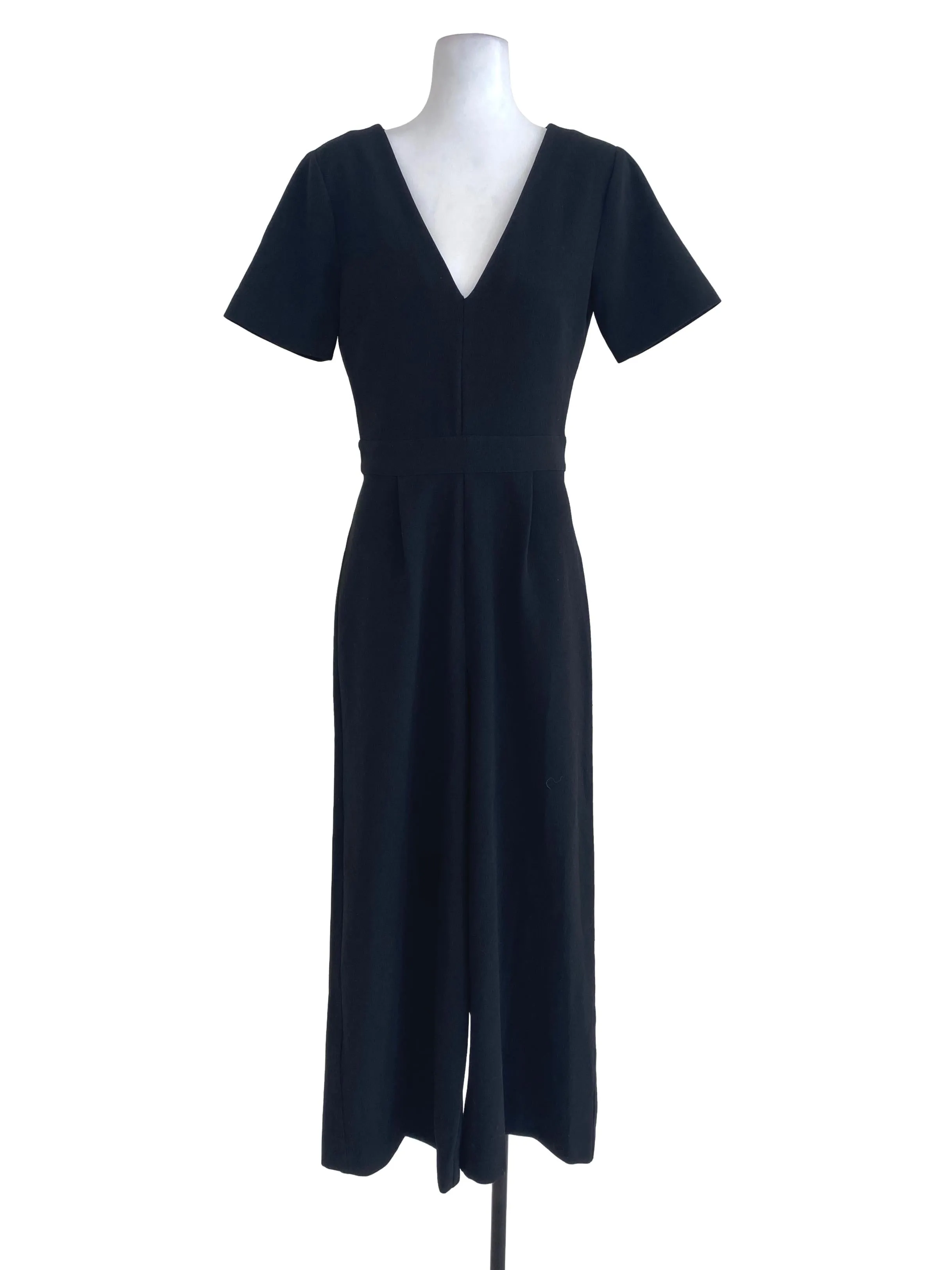 Black Textured Jumpsuits