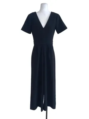 Black Textured Jumpsuits