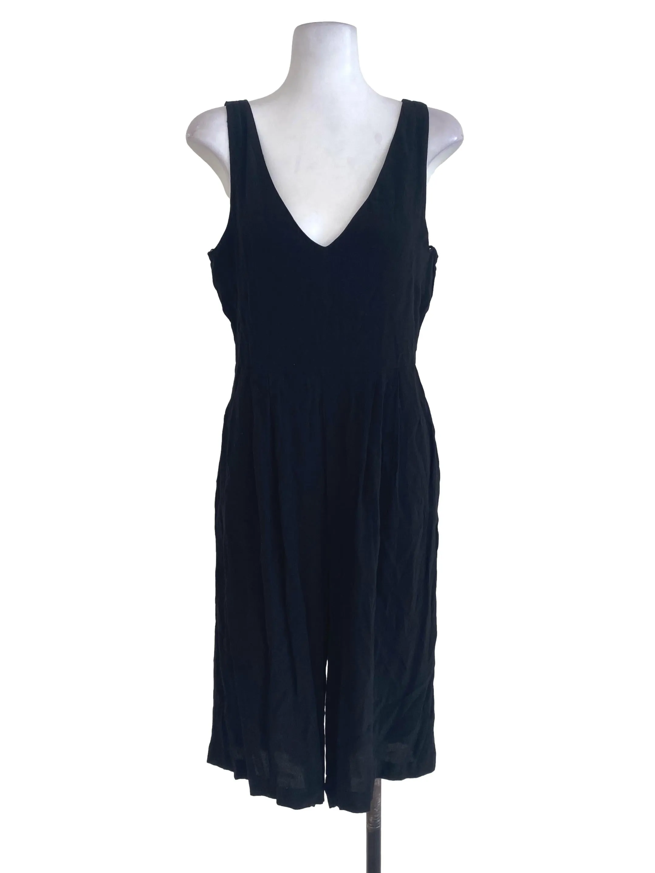Black Textured Romper