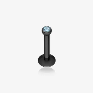Blackline Gem Ball Internally Threaded Labret