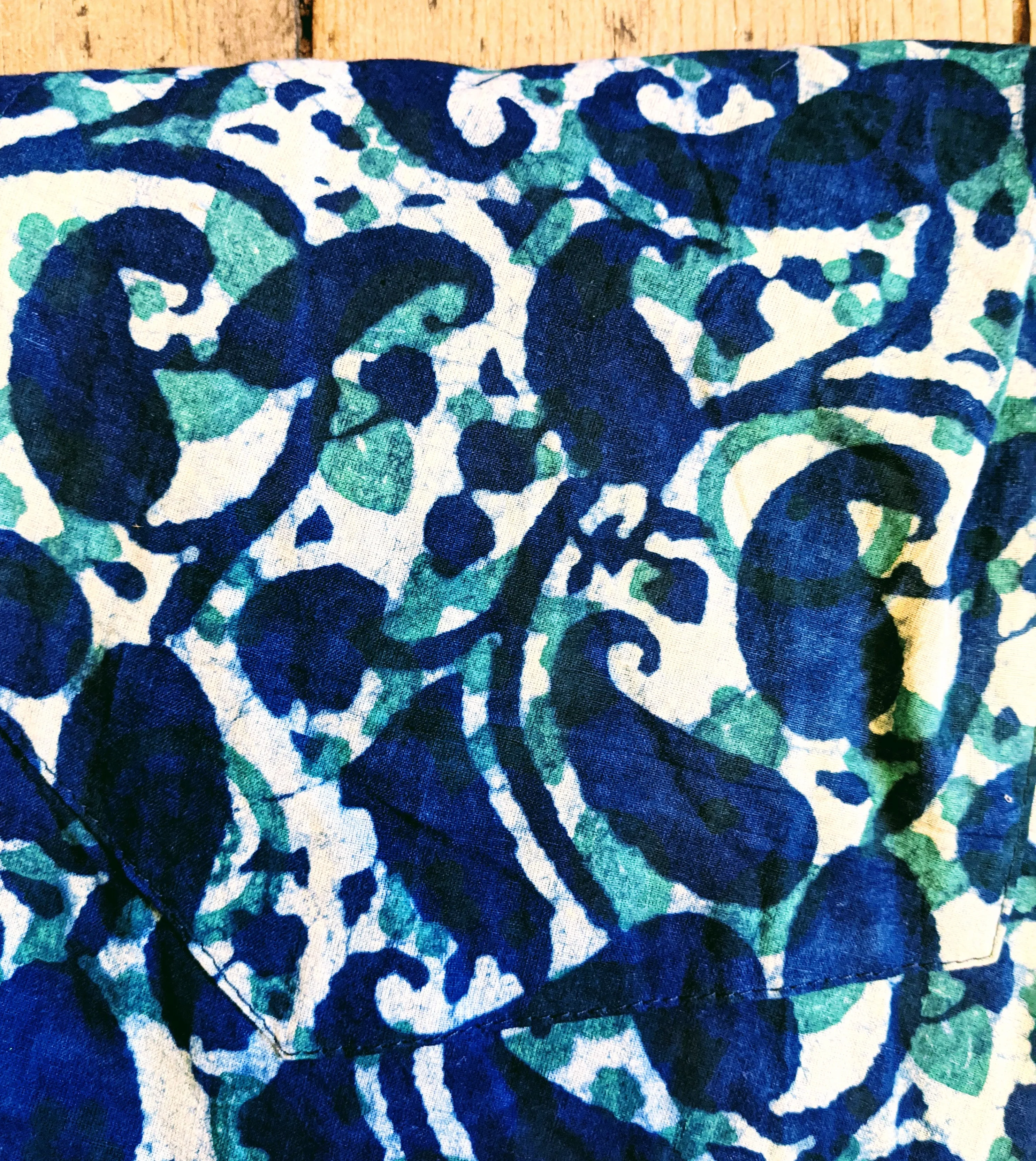 Block printed cotton dressing gown *SALE PRICE
