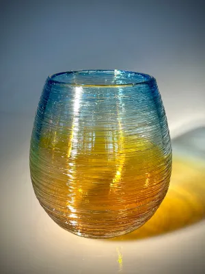 Blue/Gold Threaded Calabash