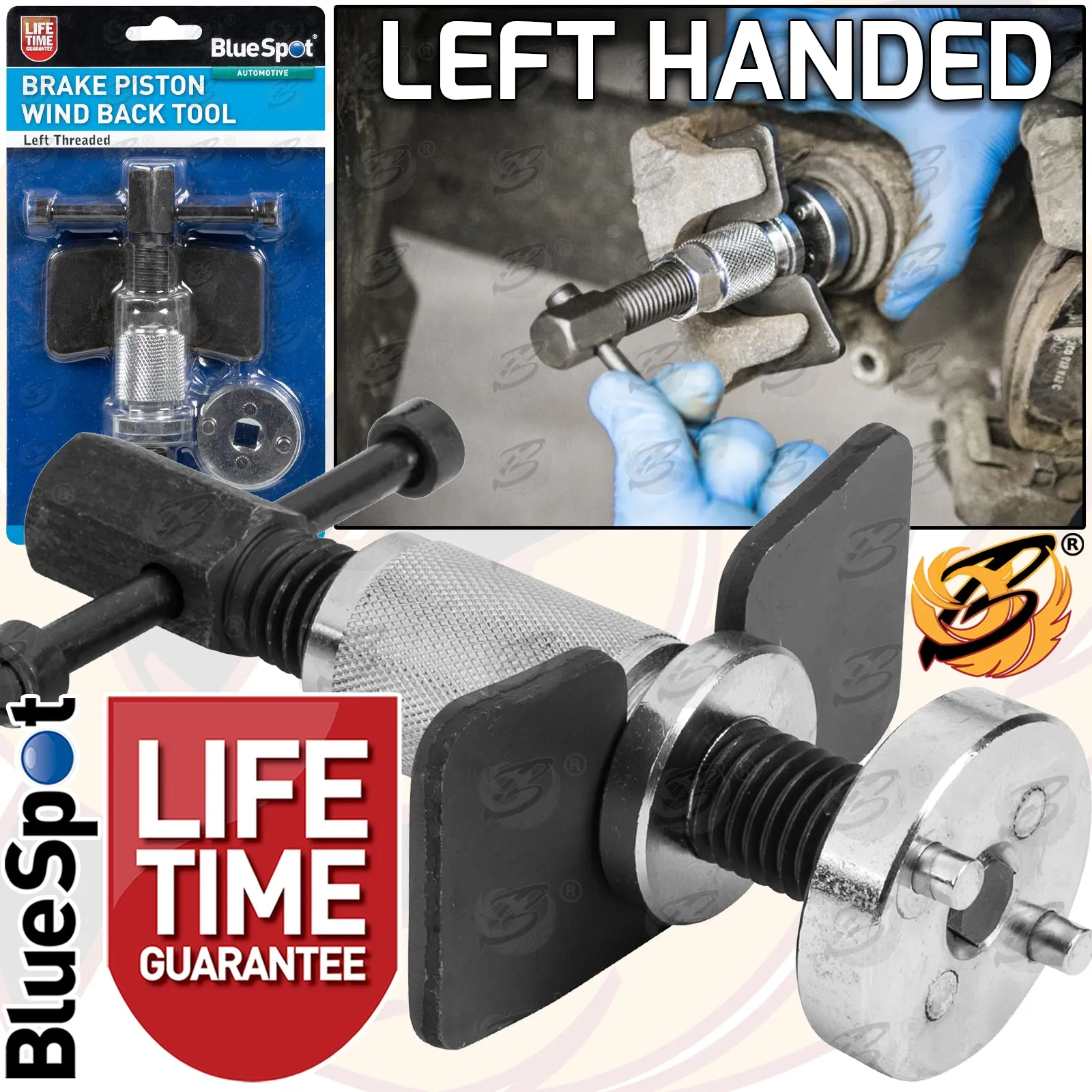 BLUESPOT LEFT & RIGHT HANDED BRAKE CALIPER PISTON REWIND TOOL
