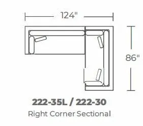 Bonnell 124" Right Corner Sectional