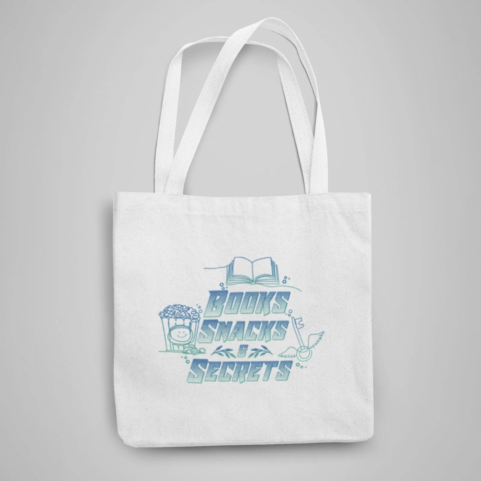Books, Snacks & secrets Tote Bag With Zipper by @sandhya_s_artlab
