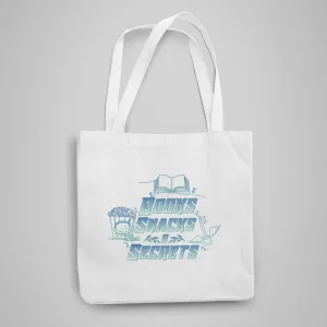 Books, Snacks & secrets Tote Bag With Zipper by @sandhya_s_artlab
