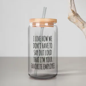 Boss Christmas Gift Boss's Day Gift for Boss Mug Office Humor Happy Bosses Day Boss Tumbler Can Shaped Glass