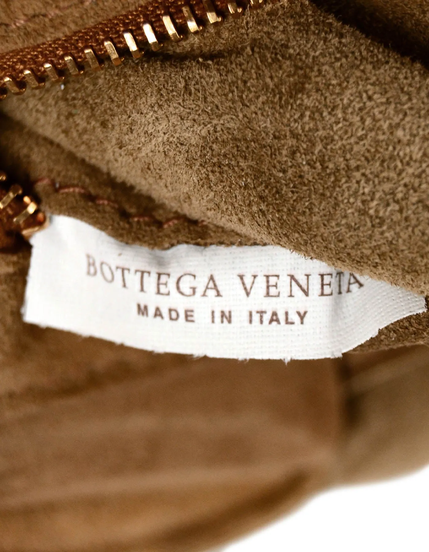 Bottega Veneta Caramel Tan Maxi Intrecciato Suede Padded Cassette Bag